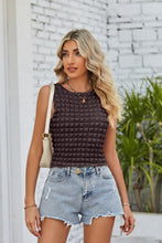 Load image into Gallery viewer, Textured Round Neck Tank