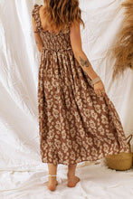 Load image into Gallery viewer, Floral Smocked Square Neck Dress