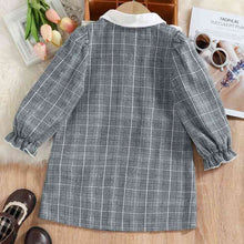 Load image into Gallery viewer, Baby Girl Plaid Flounce Sleeve Dress
