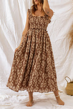 Load image into Gallery viewer, Floral Smocked Square Neck Dress