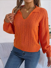 Load image into Gallery viewer, Johnny Collar Drop Shoulder Sweater