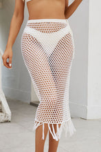 Load image into Gallery viewer, Fringe Openwork High Waist Swim Skirt