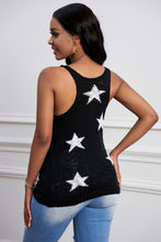 Load image into Gallery viewer, Star Pattern Racerback Knitted Tank