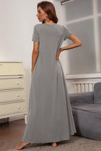 Load image into Gallery viewer, Round Neck Short Sleeve Maxi Dress