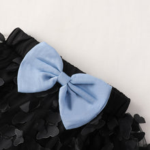 Load image into Gallery viewer, Baby Girl Ruffle Shoulder Shirt and Butterfly Applique Skirt Set