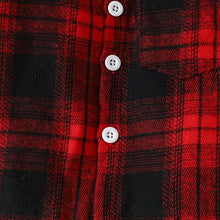 Load image into Gallery viewer, Kids Plaid Button Up Hooded Shacket and Pants Set
