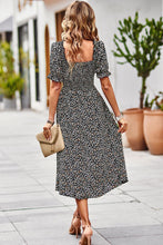 Load image into Gallery viewer, Floral Ruffled Square Neck Dress with Pockets