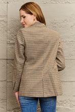 Load image into Gallery viewer, Plaid Double-Breasted Blazer