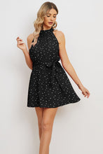 Load image into Gallery viewer, Printed Tie Waist Mini Dress