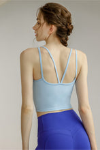 Load image into Gallery viewer, Spaghetti Strap Scoop Neck Sports Bra