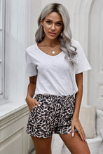 Load image into Gallery viewer, Leopard Drawstring Waist Shorts