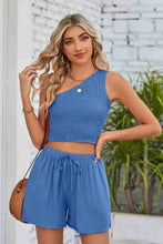 Load image into Gallery viewer, BRIANNY One-Shoulder Top and Shorts Set