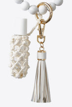 Load image into Gallery viewer, Evil Eye Beaded Keychain with Tassel