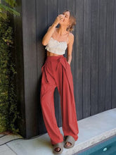Load image into Gallery viewer, Tied High Waist Wide Leg Pants