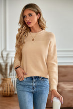 Load image into Gallery viewer, Round Neck Dropped Shoulder Sweater