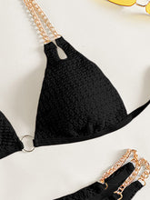 Load image into Gallery viewer, Chain Detail Halter Neck Bikini Set
