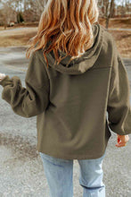 Load image into Gallery viewer, Zip-Up Drawstring Hooded Jacket