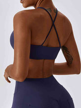 Load image into Gallery viewer, Cropped Halter Neck Sports Bra