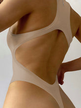 Load image into Gallery viewer, Square Neck Open Back Ribbed Sleeveless Bodysuit