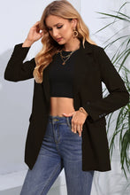 Load image into Gallery viewer, Lapel Neck Long Sleeve Blazer with Pockets