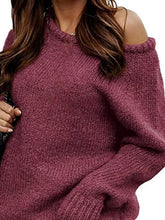 Load image into Gallery viewer, One Shoulder Long Sleeve Sweater