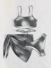 Load image into Gallery viewer, Tied Gradient Spaghetti Strap Three-Piece Swim Set