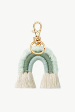 Load image into Gallery viewer, Fringe Trim Rainbow Key Chain