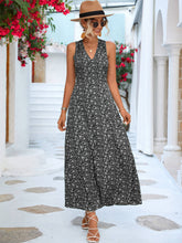 Load image into Gallery viewer, Printed Open Back Sleeveless Maxi Dress
