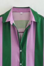 Load image into Gallery viewer, Striped Dropped Shoulder Shirt