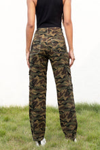 Load image into Gallery viewer, Camouflage Straight Leg Cargo Pants