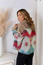 Load image into Gallery viewer, Geometric Raw Hem Collared Jacket