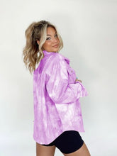 Load image into Gallery viewer, Tie-Dye Button Up Long Sleeve Shirt