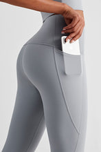 Load image into Gallery viewer, Wide Waistband Sports Leggings with Side Pockets