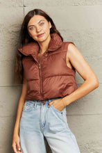 Load image into Gallery viewer, Zip-Up Drawstring Puffer Vest