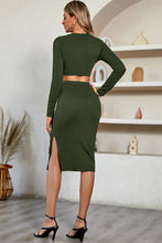 Load image into Gallery viewer, Cutout Crisscross Round Neck Long Sleeve Dress