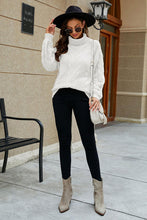 Load image into Gallery viewer, Cable-Knit Turtleneck Sweater