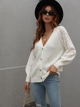 Load image into Gallery viewer, Rib-Knit Plunge Raglan Sleeve Cardigan