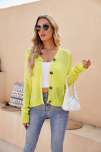 Load image into Gallery viewer, Raglan Sleeve Button Front Cardigan