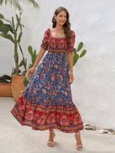 Load image into Gallery viewer, Floral Flounce Sleeve Midi Dress