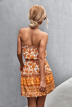Load image into Gallery viewer, Bohemian Frill Trim Strapless Dress