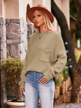 Load image into Gallery viewer, Waffle-Knit Long Sleeve Sweater