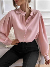 Load image into Gallery viewer, Mock Neck Button Front Shirt