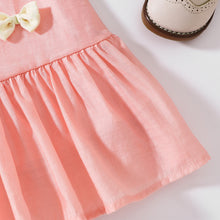 Load image into Gallery viewer, Bow Detail Peter Pan Collar Sleeveless Dress