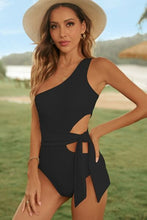 Load image into Gallery viewer, Cutout Tied One Shoulder Swimwear