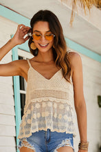 Load image into Gallery viewer, Spliced Mesh V-Neck Cami