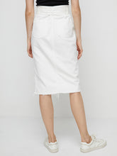 Load image into Gallery viewer, Full SizeTie Waist Buttoned Denim Skirt