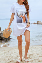 Load image into Gallery viewer, Round Neck Short Sleeve T-Shirt Dress