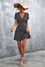 Load image into Gallery viewer, Ditsy Floral V-Neck Short Sleeve Dress