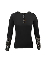 Load image into Gallery viewer, Buttoned Long Sleeve T-Shirt