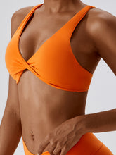 Load image into Gallery viewer, Yoga V-Neck Twisted Sleeveless Sports Bra